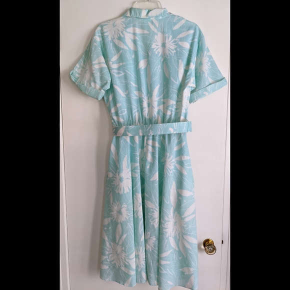 90s Vtg Spring Easter Dress Stuart Alan Petites Belted Dress With Pockets! - Picture 4 of 10